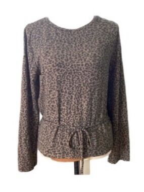 New Majorelle wool blend Womens animal prints pullover sweater, size M